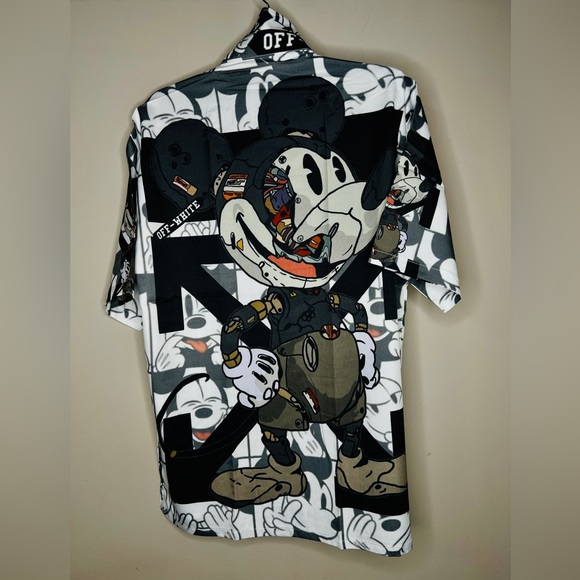 All Over Print Buttons Up Shirt - Off White - Picture 3 of 3